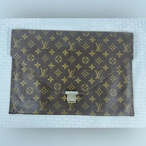 Louis Vuitton Monogram Envelope Clutch Document Holder Vintage